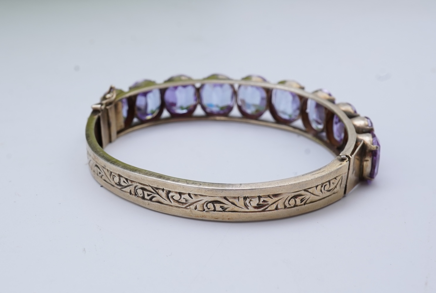 A paste necklace, early 20th century, and a cubic zirconia bracelet
